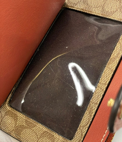 美品 COACH コインケース カードケース パスケース ミニシグネチャー CE697 レディース コーチ