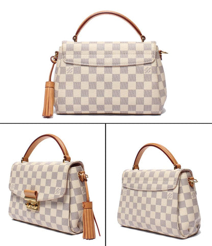 LOUIS VUITTON 2way ハンドバッグ ショルダーバッグ 肩掛け クロワゼット ダミエアズール N41581 レディース ルイ・ヴィトン