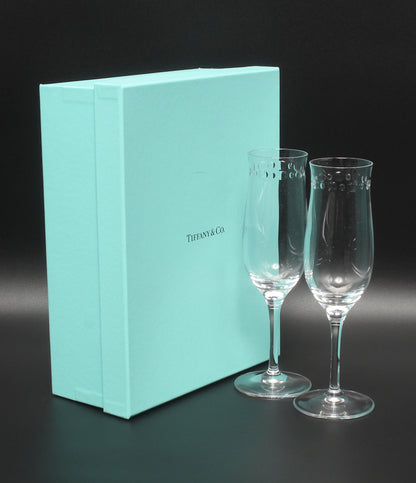 美品 Tiffany & Co. シャンパングラス 2点セット ペア スウィング ティファニー