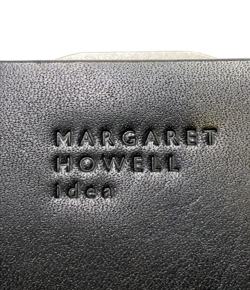 MARGARET HOWELL ブラック二つ折り財布 マーガレット ハウエル アイデア 二つ折り財布 メンズ 本革 べジタン