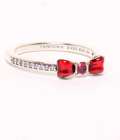 美品 PANDORA Disney リング 指輪 SV925 白雪姫 リボンモチーフ レディース SIZE 13号 パンドラ