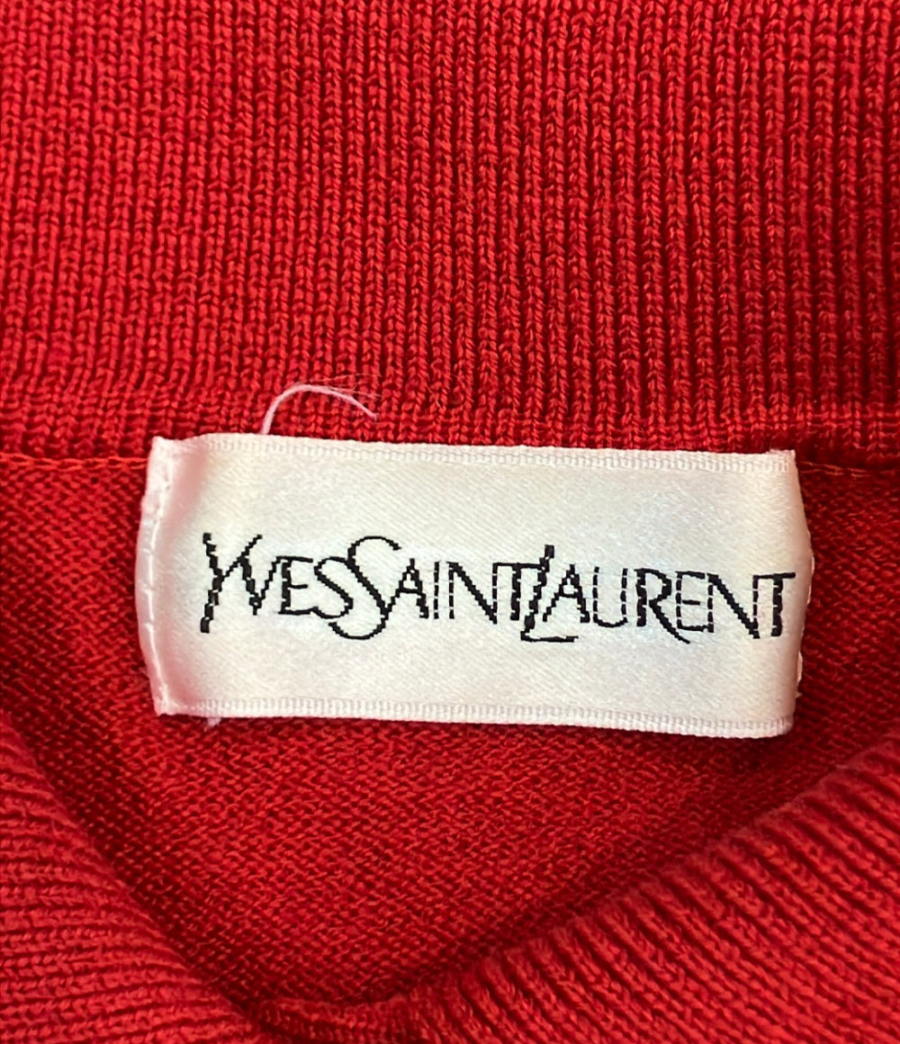 YVES SAINT LAURENT 長袖 襟付き ニット SSG6-886 レディース SIZE M イヴ・サンローラン