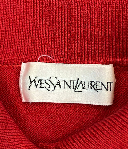 YVES SAINT LAURENT 長袖 襟付き ニット SSG6-886 レディース SIZE M イヴ・サンローラン