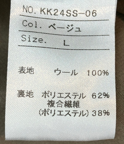 avec deuxclefs パンツ サロペット風 ワイド タック KK24SS-06 レディース SIZE L アヴェクデュクレ