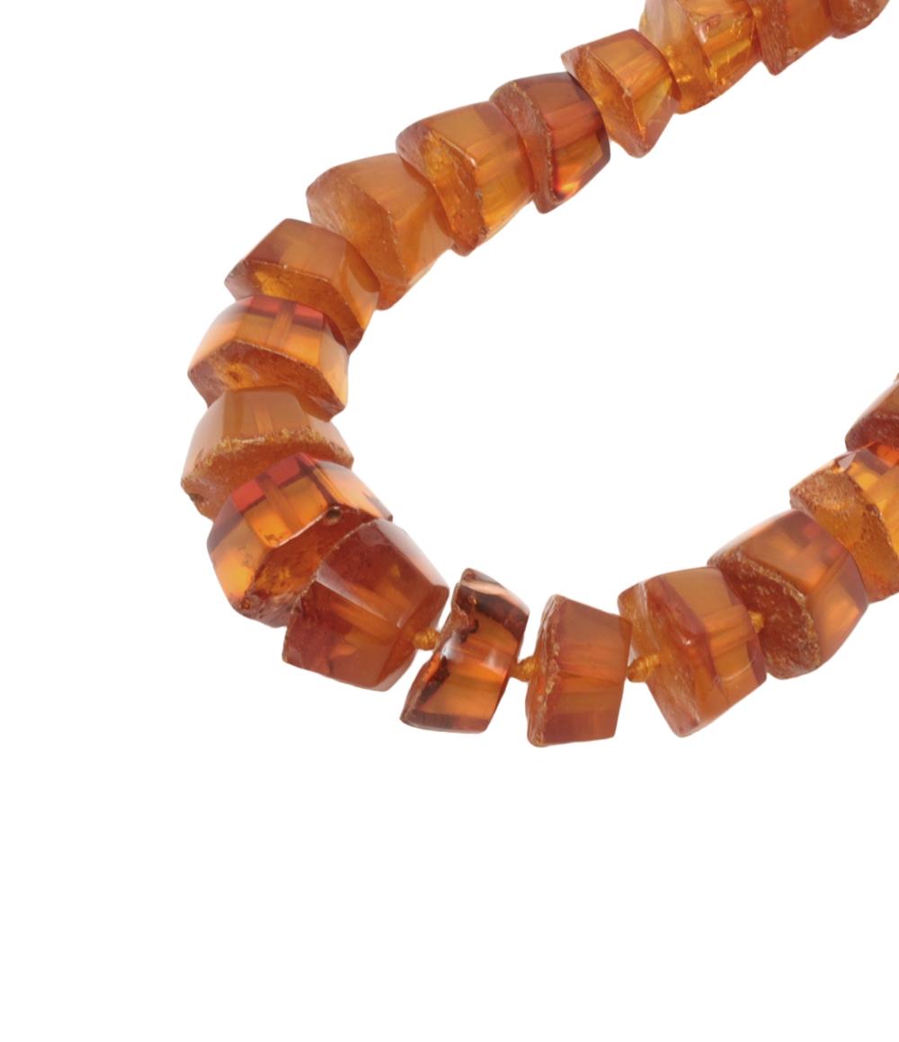 ネックレス 琥珀 11-20mm レディース