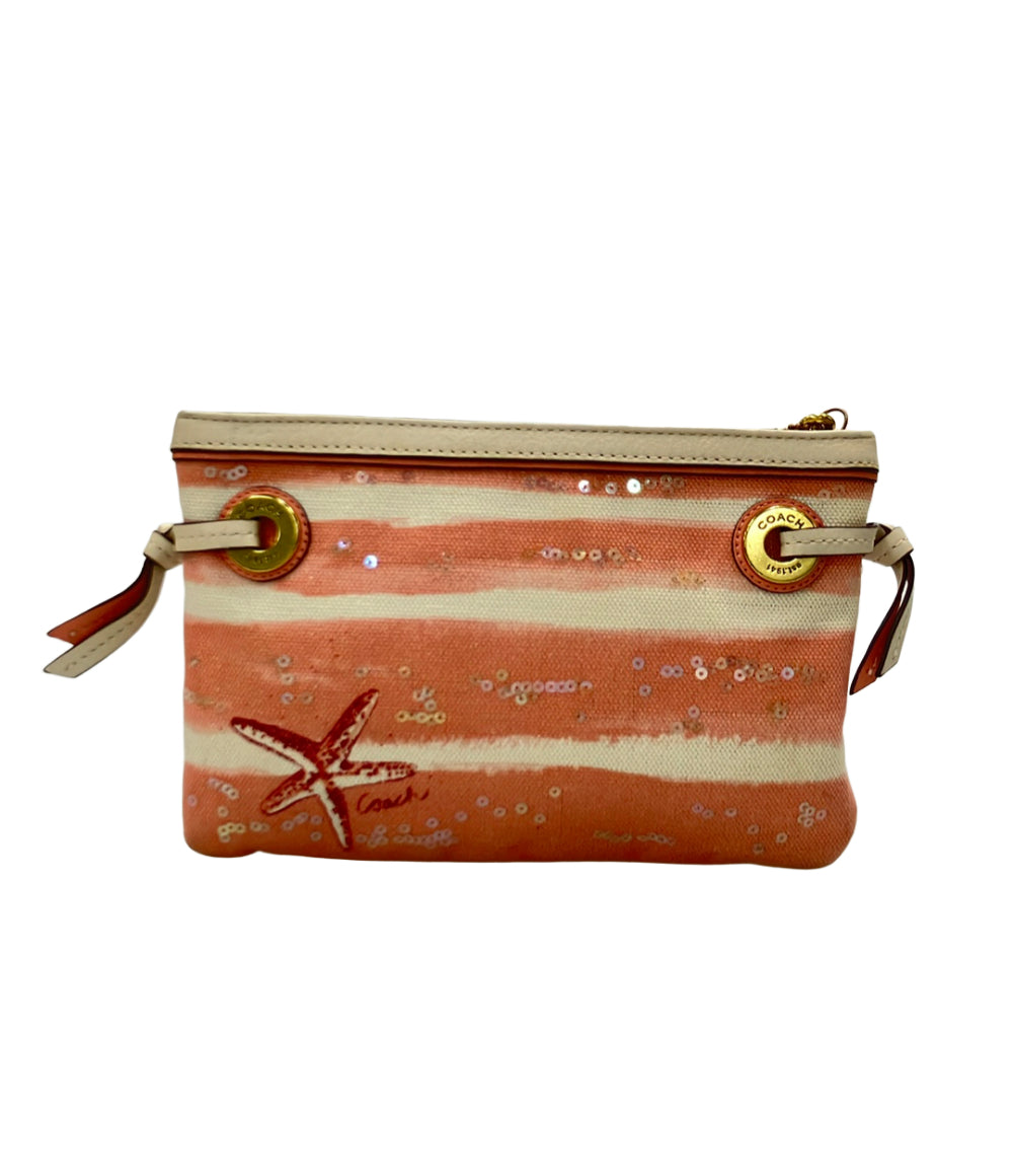 COACH クラッチバッグ 貝殻柄 レディース コーチ