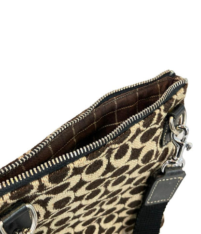 COACH ショルダーバッグ 斜め掛け ミニシグネチャー ウール レディース コーチ