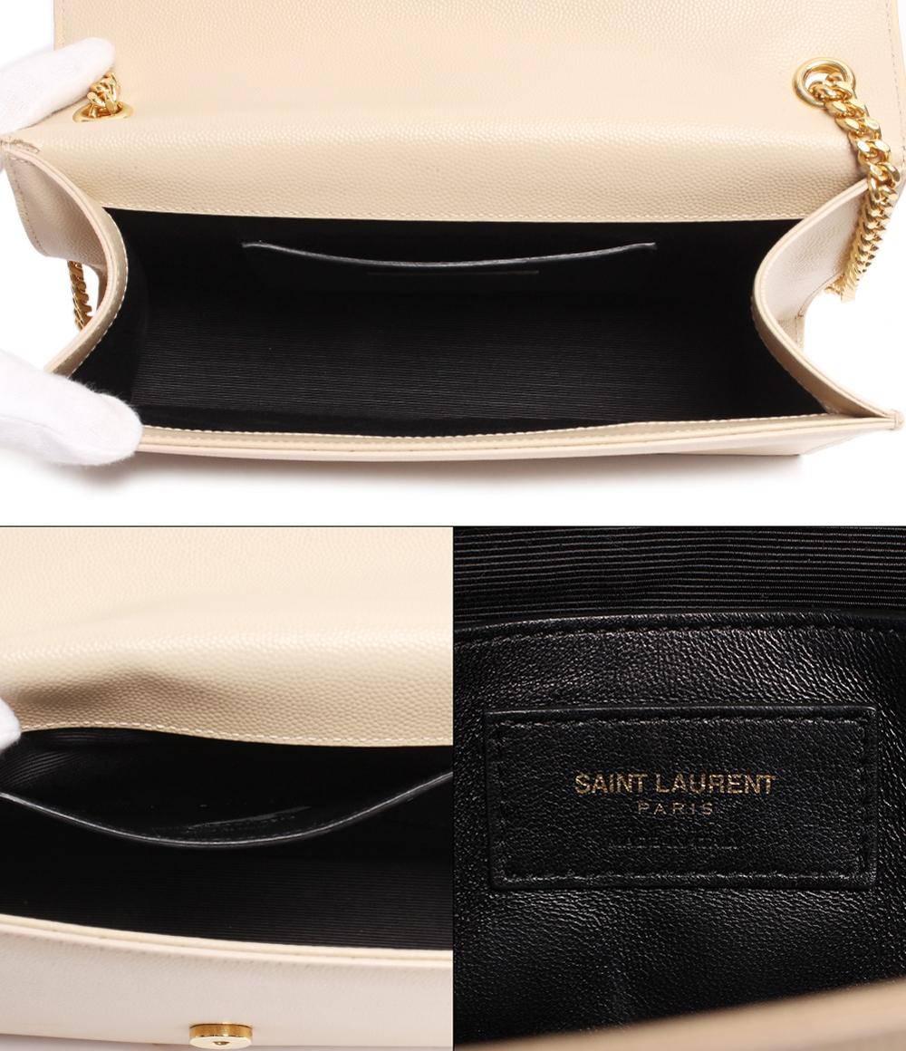 サンローランYSL ロゴ金具 レザー ショルダーバッグ