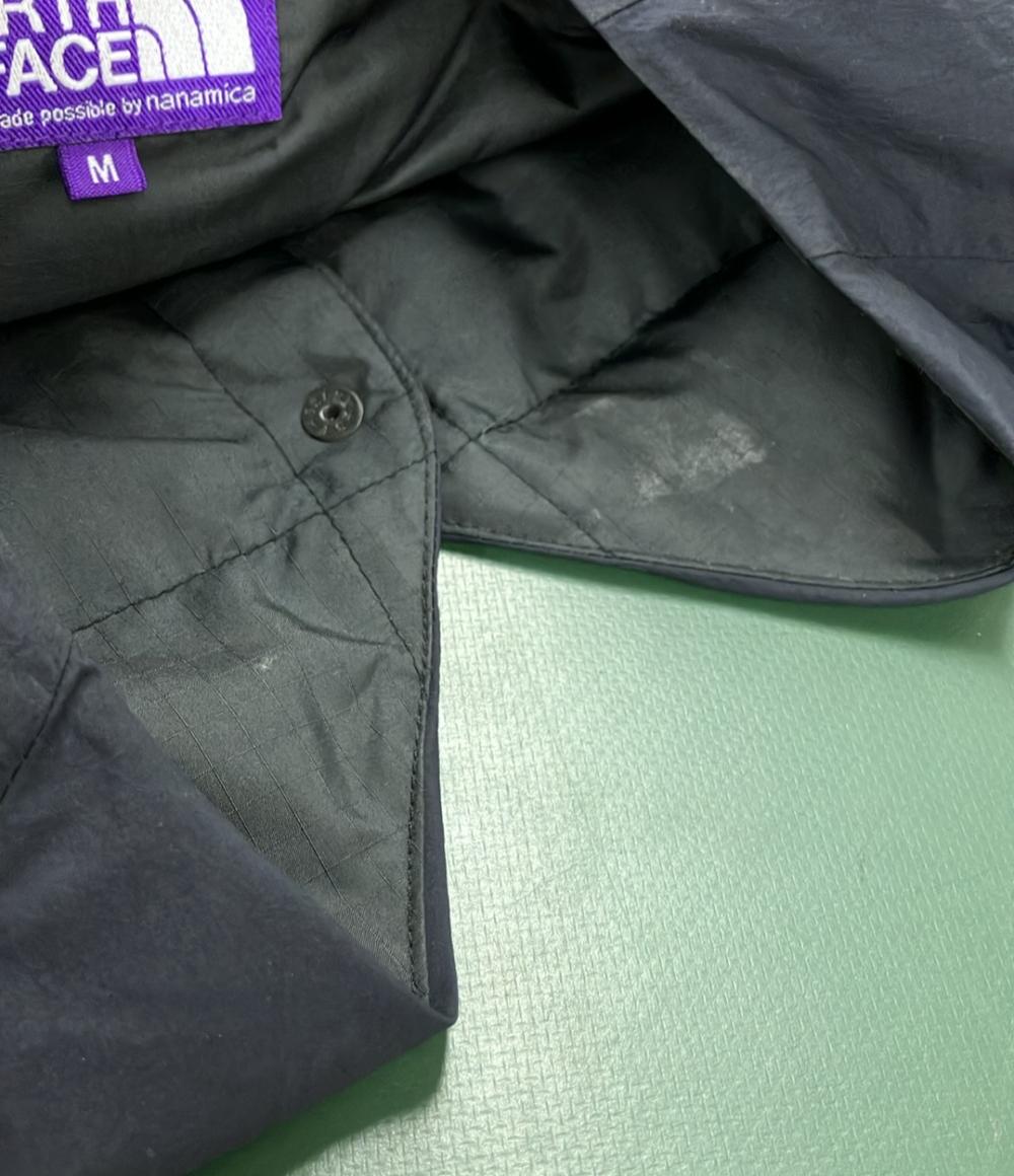 ザノースフェイスパープルレーベル ワンポイントノーカラーナイロンダウンジャケット アウター コート レディース SIZE M