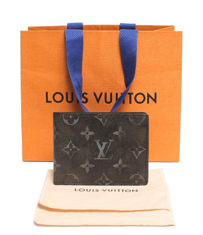 ルイヴィトン 二つ折り財布 ポルトフォイユ スレンダー ブラッシュド モノグラム カウハイドレザー M11708 メンズ LOUIS VUITTON