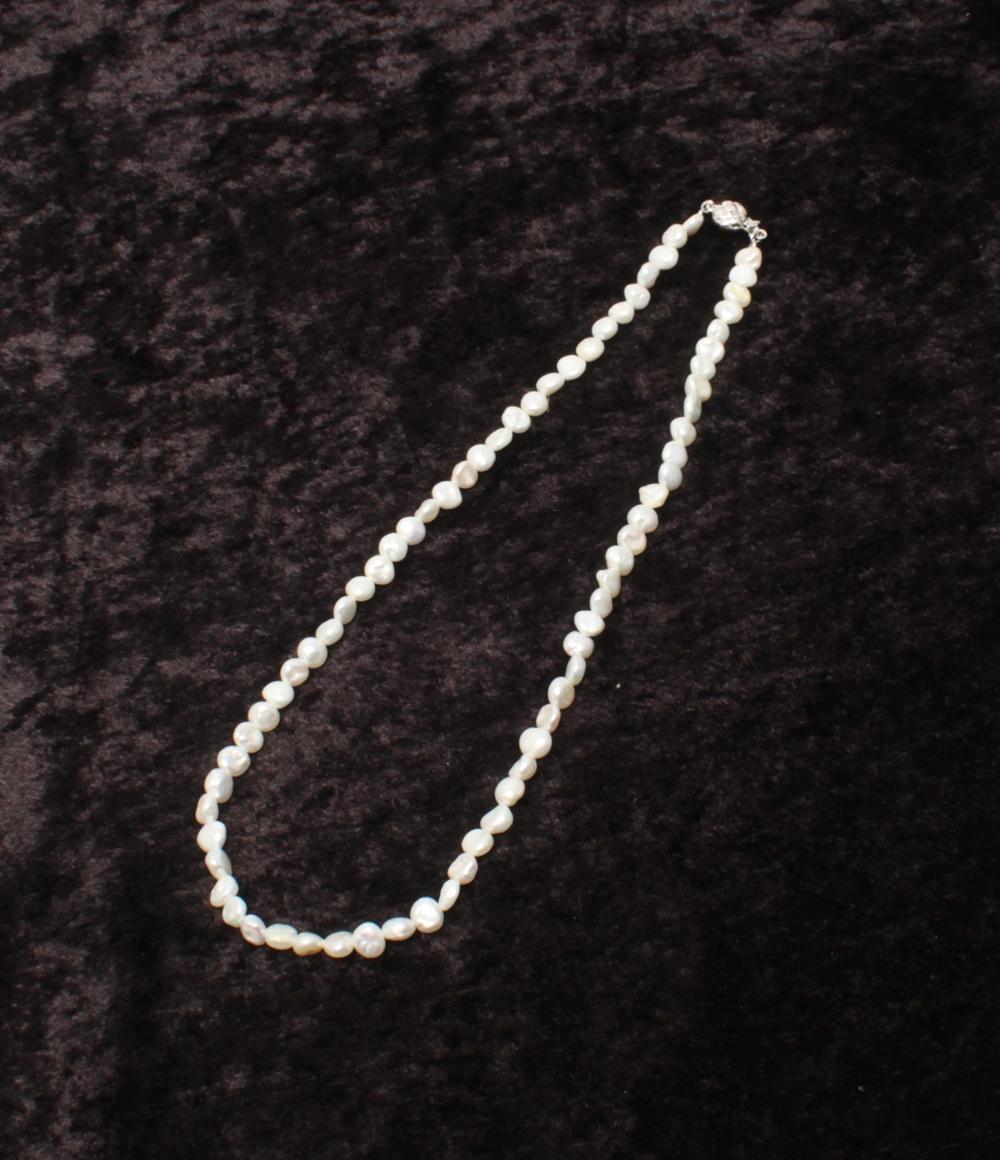 美品 ネックレス ボタンパール バロック レディース