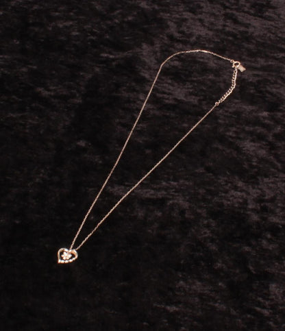 美品 ヨンドシー ネックレス K10 ダイヤ ハートモチーフ 2013 レディース 4℃