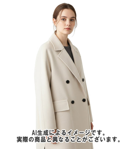 ebure コート ショート ミドル丈 ダブルビーバー加工 スーパー120's ダブルビーバー ショートコート 3410200089 レディース SIZE 36 (S) エブール