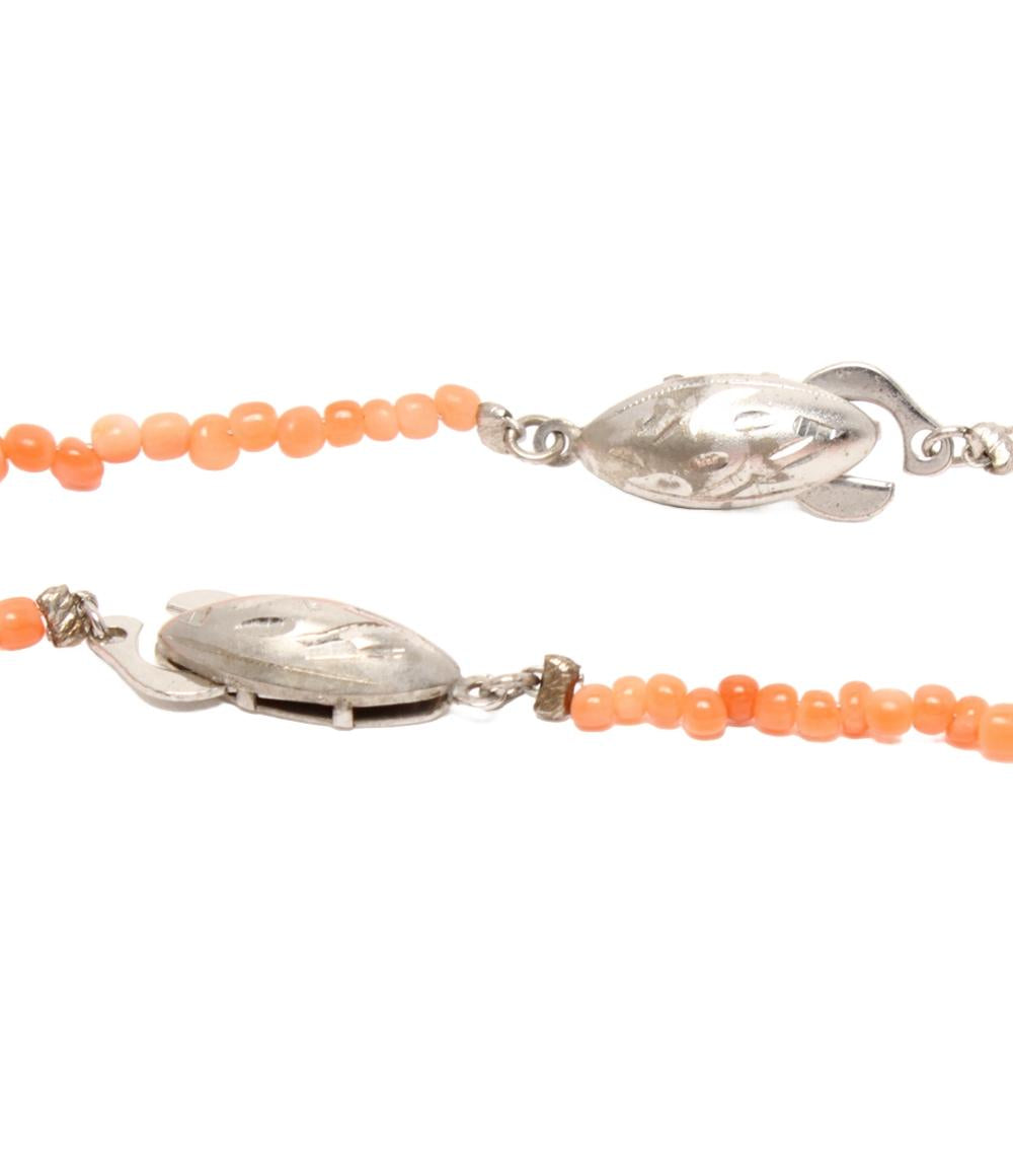 ネックレス SV ベビー珊瑚 2点セット レディース