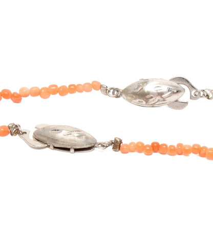 ネックレス SV ベビー珊瑚 2点セット レディース