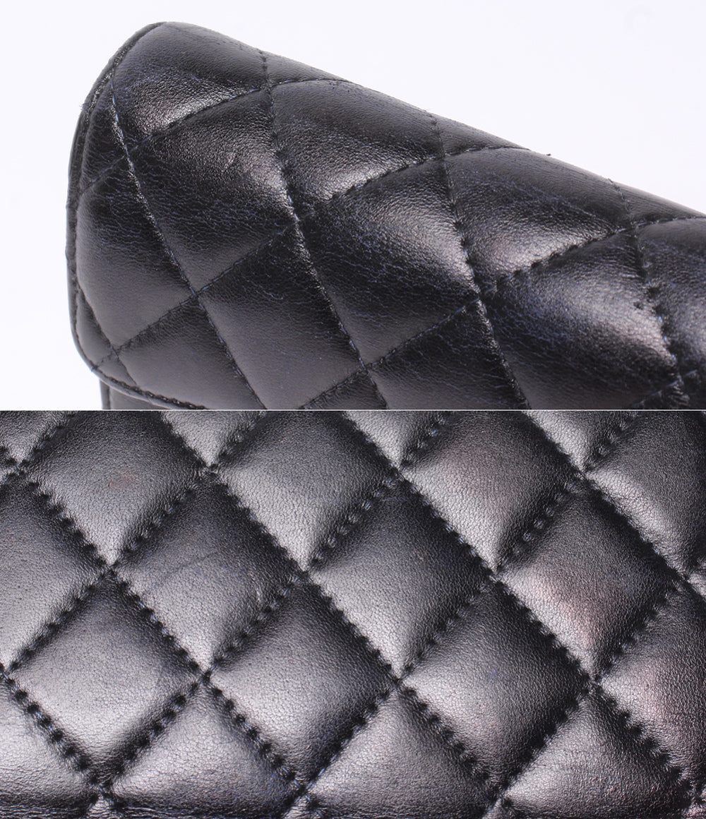 CHANEL 三つ折り財布 シルバー金具 26番台 マトラッセ レディース シャネル