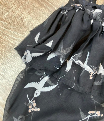 macgraw 半袖ブラウス フリル 透け感 シフォン フェミニン Migration Bird Print Blouse レディース SIZE aus14 (XL) マックグロー