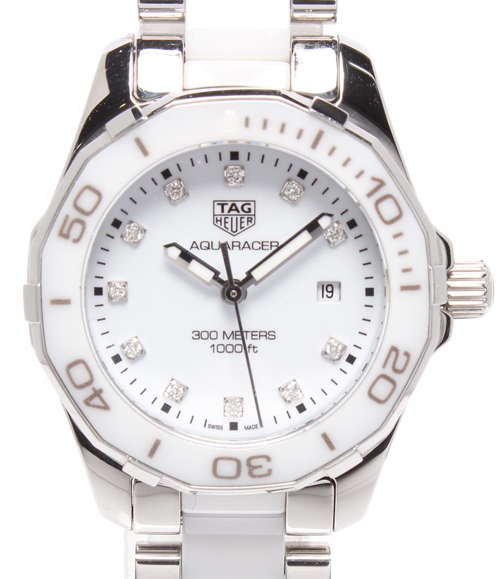 TAG HEUER 腕時計 アクアレーサー レディ スティール＆セラミック クオーツ ホワイト WAY141D.BA0919 レディース タグホイヤー