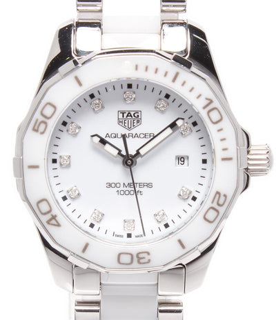 TAG HEUER 腕時計 アクアレーサー レディ スティール＆セラミック クオーツ ホワイト WAY141D.BA0919 レディース タグホイヤー