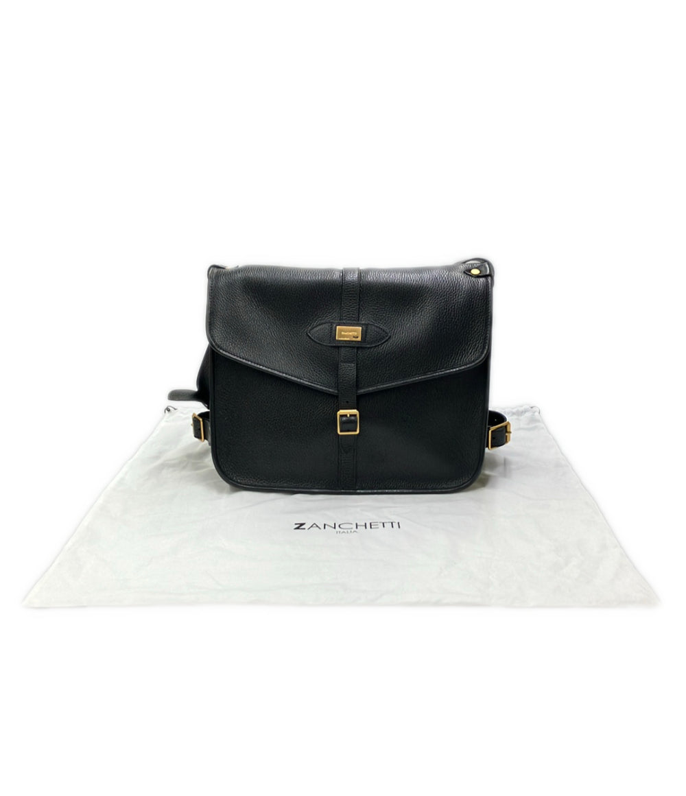美品 ZANCHETTI ショルダーバッグ 斜め掛け レザー レディース ザンゲッティ
