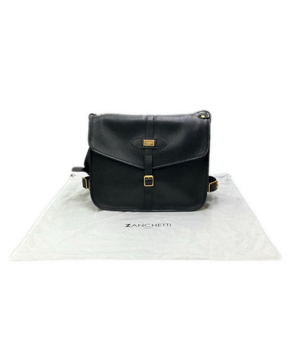 美品 ZANCHETTI ショルダーバッグ 斜め掛け レザー レディース ザンゲッティ