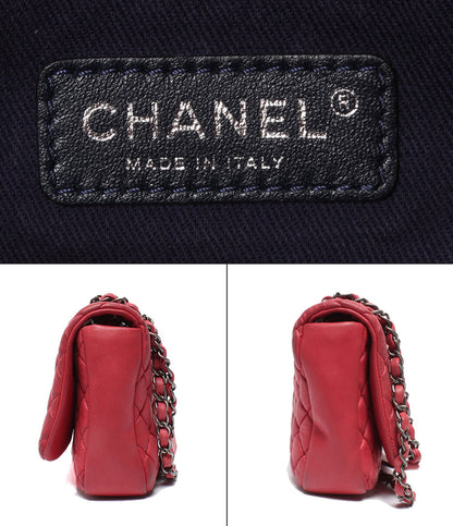 CHANEL チェーンショルダーバッグ シルバー金具 バブルキルト マトラッセ 17番台 肩掛け レディース シャネル