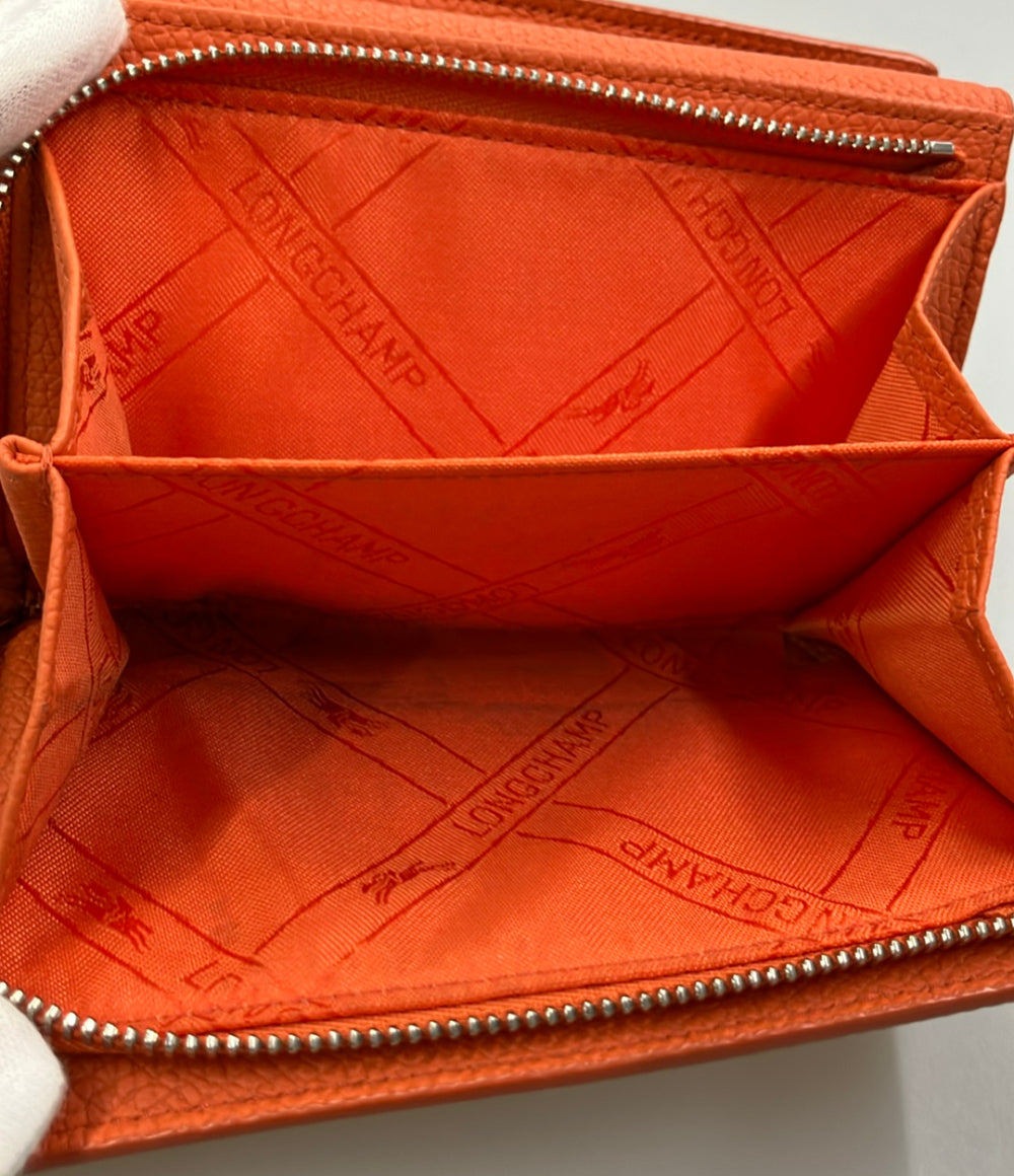Longchamp 三つ折り財布 レザー レディース ロンシャン