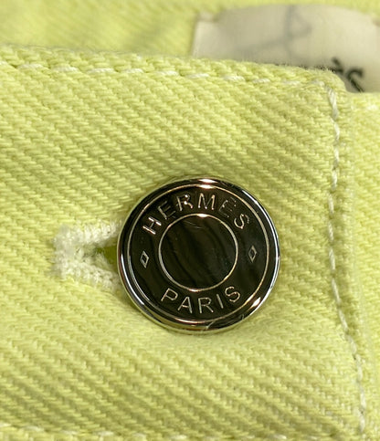 美品 HERMES コットン デニムパンツ 27-7402 レディース SIZE 34 (XS) エルメス