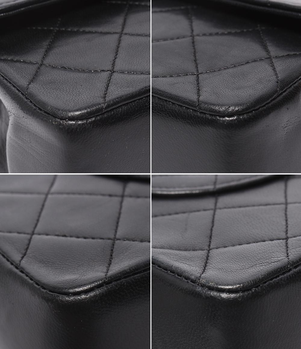 CHANEL チェーンショルダーバッグ ゴールド金具 ラムスキン ダブルフラップ ダブルチェーン 0番台 マトラッセ25 レディース シャネル