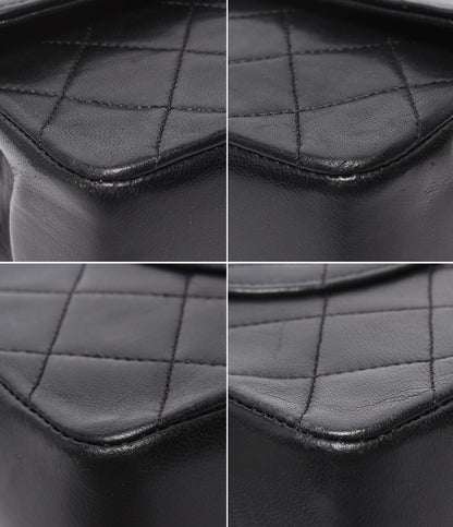 CHANEL チェーンショルダーバッグ ゴールド金具 ラムスキン ダブルフラップ ダブルチェーン 0番台 マトラッセ25 レディース シャネル