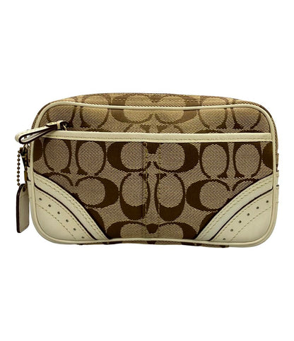 COACH ウエストバッグ ウエストポーチ ボディバッグ キャンバス シグネチャー レディース コーチ