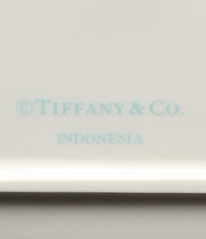 美品 Tiffany & Co. デザートプレート クスエア 皿 2点セット 14cm ブルーボウ ティファニー