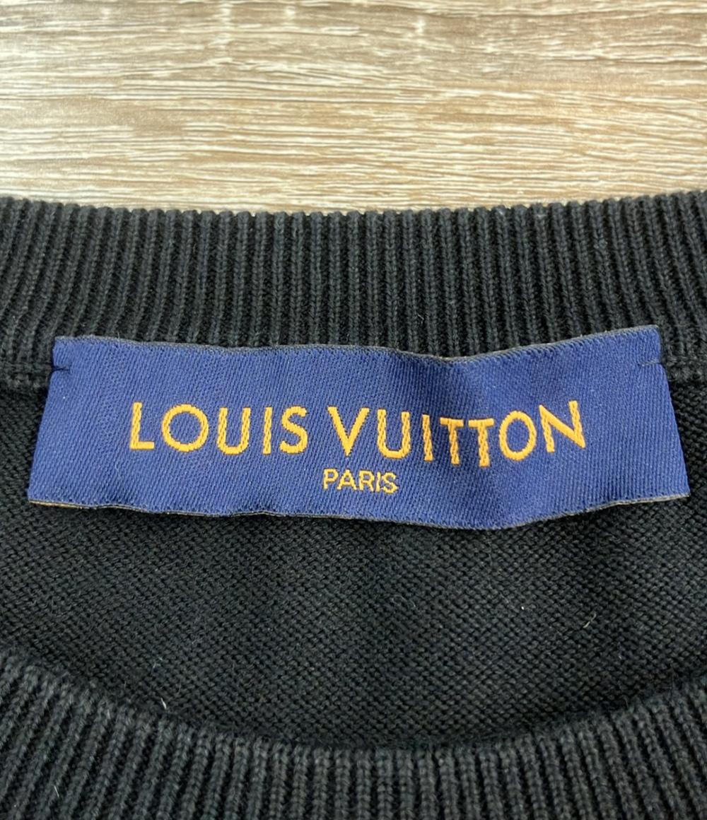 LOUIS VUITTON 半袖Tシャツ ニット ダミエストライプジャガードTシャツ RM211ZLWHKN86W メンズ SIZE M ルイ・ヴィトン