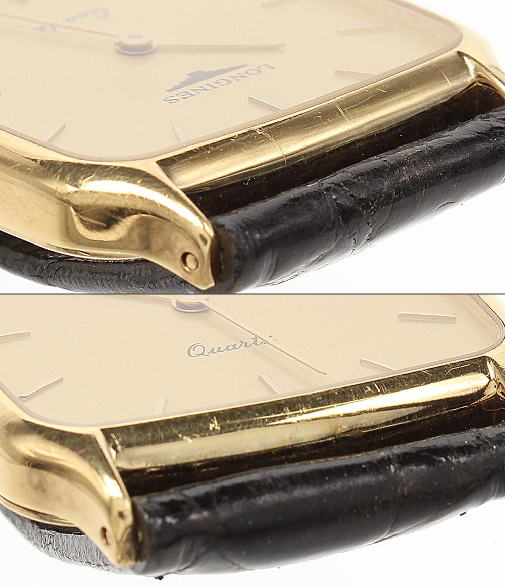 ロンジン 腕時計 スクエア 18K クオーツ ゴールド メンズ LONGINES