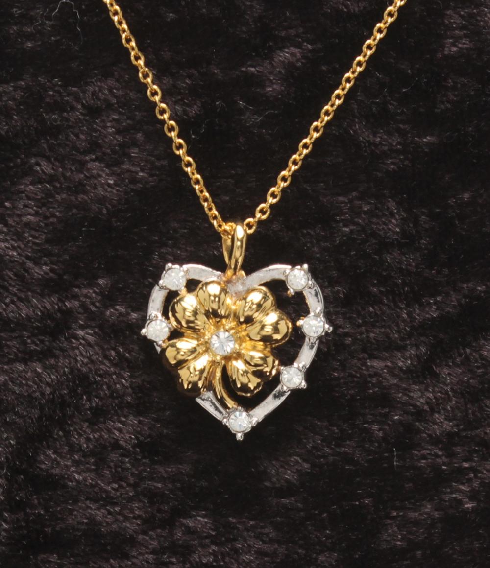 美品 Plus Vendome ネックレス 鳥モチーフ バードモチーフ ハートモチーフ リボンモチーフ 3点セット レディース プラスヴァンドーム