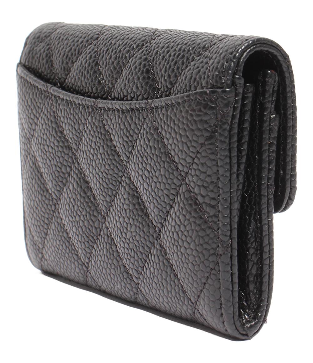 カードケース シャネル マトラッセ CHANEL ゴールド金具 キャビア