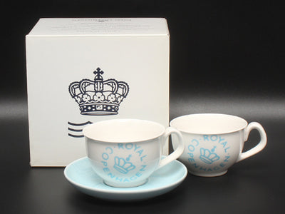 美品 Royal Copenhagen カップ＆ソーサー ニューシグネチャー ブルー ロイヤルコペンハーゲン