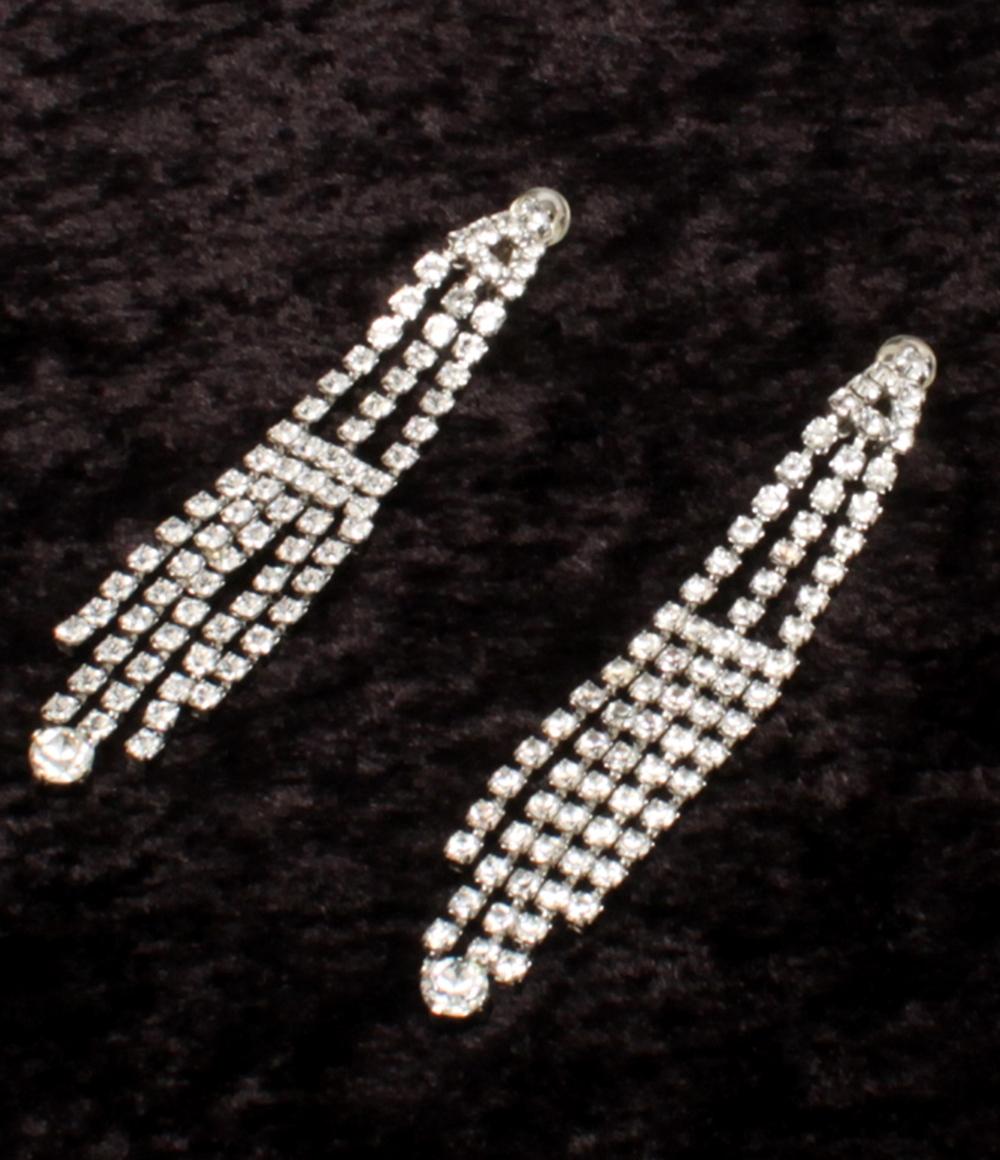 YVES SAINT LAURENT イヤリング ラインストーン レディース イヴ・サンローラン