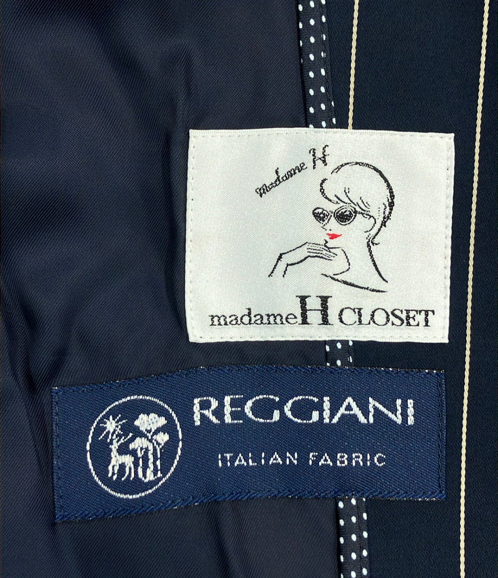 美品 madame H CLOSET テーラードジャケット ストライプ レディース SIZE 36 (XS) マダムエイチ クローゼット