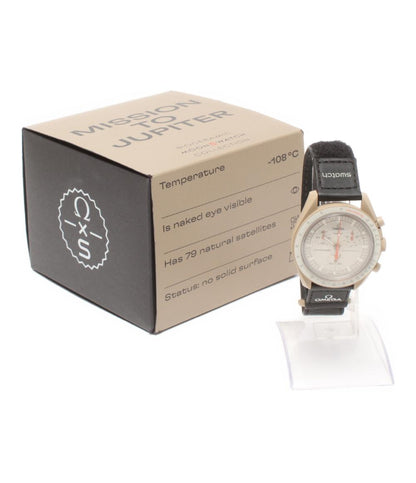 オメガ スウォッチ 腕時計 MISSION TO JUPITER クオーツ ベージュ メンズ OMEGA Swatch