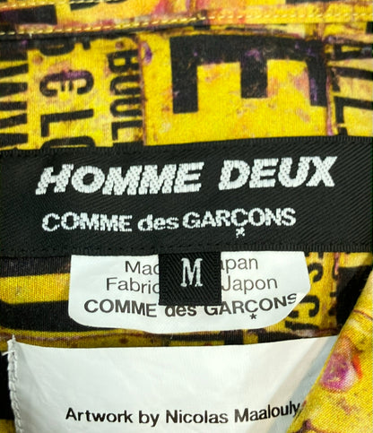 COMME des GARCONS HOMME DEUX 長袖シャツ グラフィック Nicolas Maalouly DJ-B023 メンズ SIZE M コムデギャルソンオムドゥ