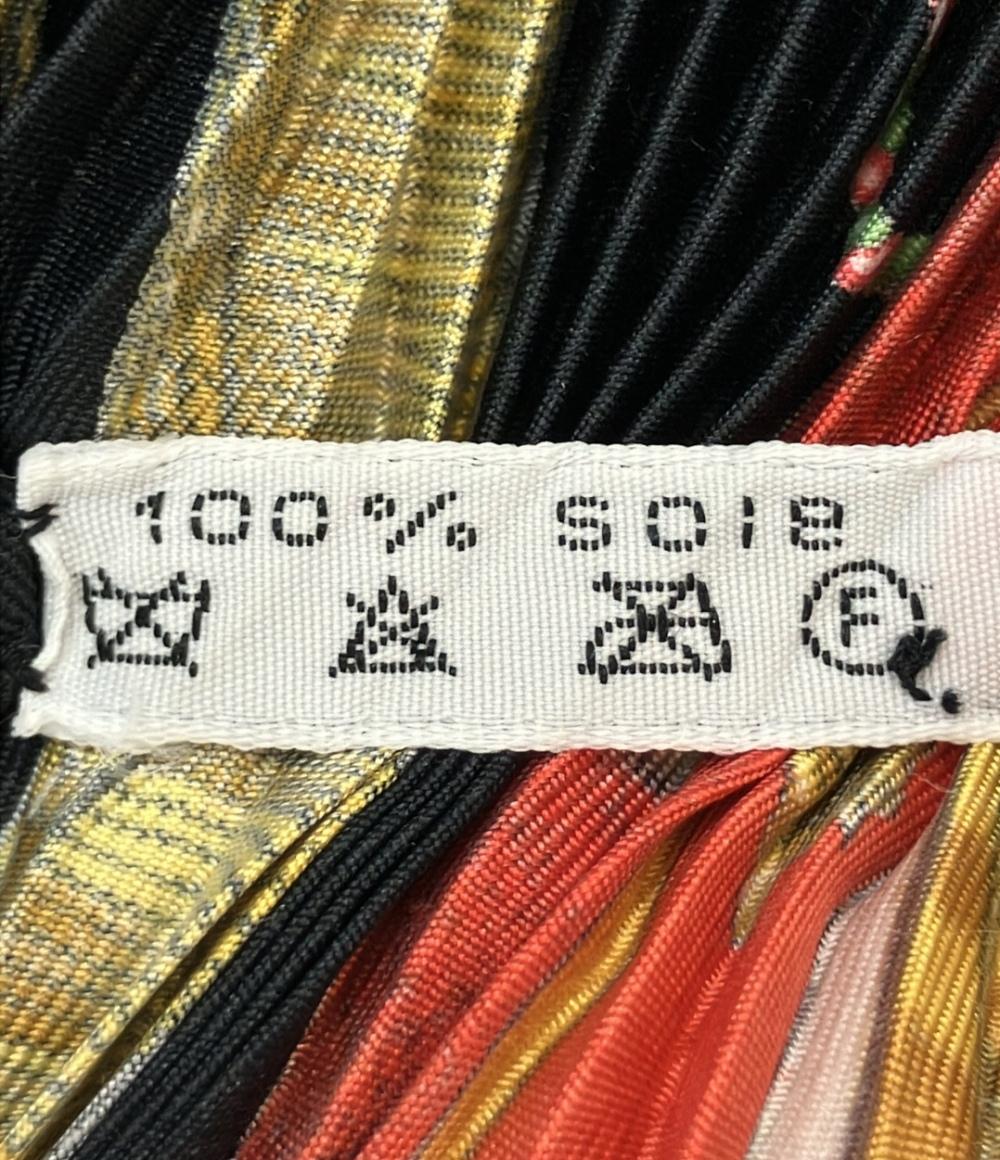 エルメス プリーツスカーフ シルク100% LES TAMBOURS レディース HERMES
