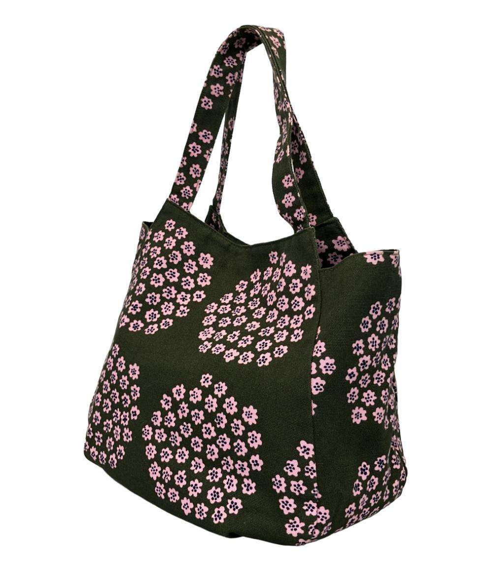 美品 marimekko トートバッグ 肩掛け 花柄 レディース マリメッコ