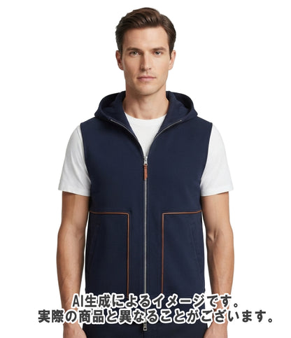 Brunello Cucinelli フード付き ジップアップベスト メンズ SIZE M ブルネロクチネリ