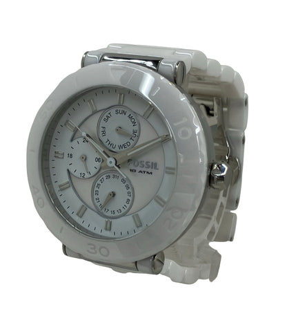 美品 FOSSIL 腕時計 クオーツ シェル CE1000 レディース フォッシル