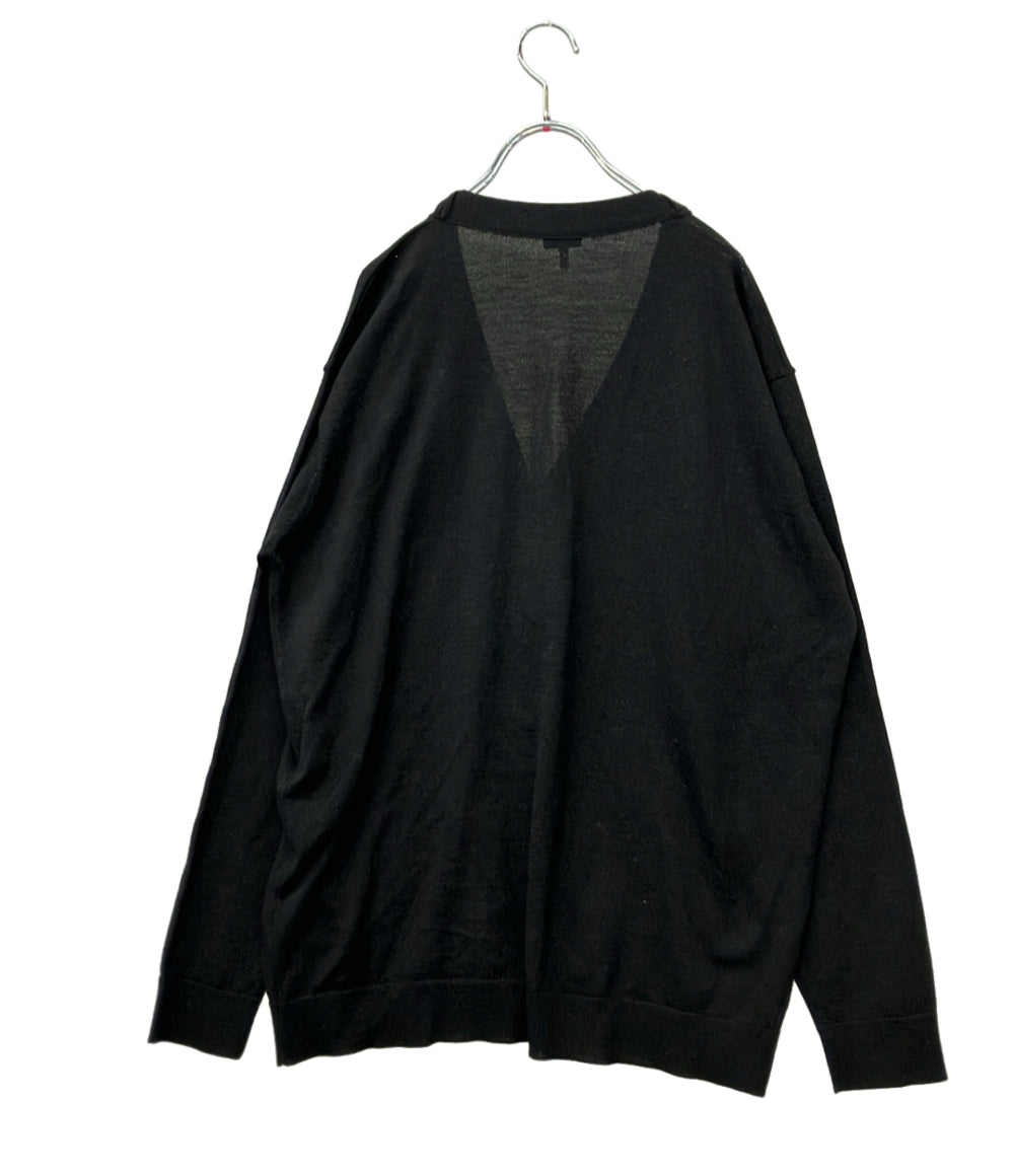ロエベ 長袖ニットカーディガン クロップド ロゴ刺繍 ウール100%  薄手 ボタン S359Y16K03 レディース SIZE XS LOEWE LOEWE 長袖ニットカーディガン クロップド ロゴ刺繍 ウール100% 薄手