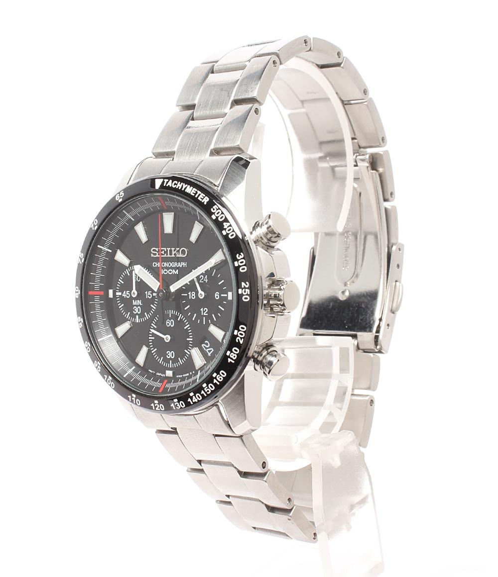 SEIKO 腕時計 クオーツ ブラック 6T63-00D0 メンズ セイコー – Rehello