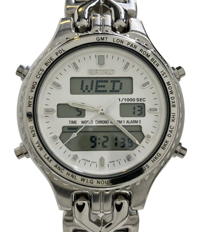 SEIKO 腕時計 クオーツ ホワイト H021-8050 メンズ セイコー