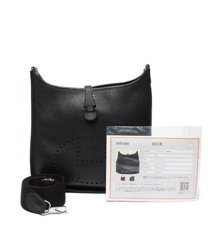 HERMES ショルダーバッグ □M刻印 シルバー金具 トリヨンクレマンス エヴリン3 PM レディース エルメス