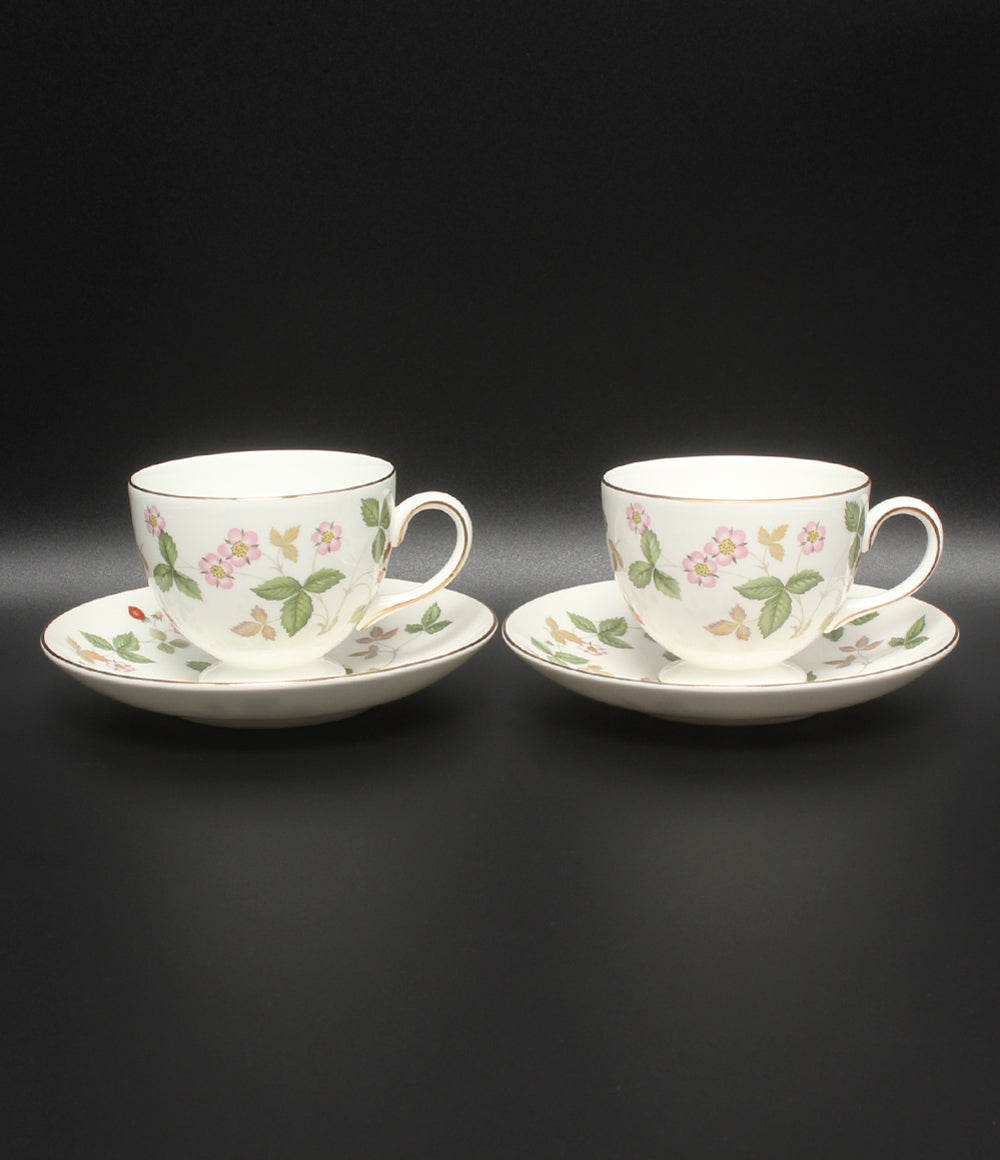 WEDGWOOD カップ＆ソーサー 2客セット ペア ワイルドストロベリー ウェッジウッド